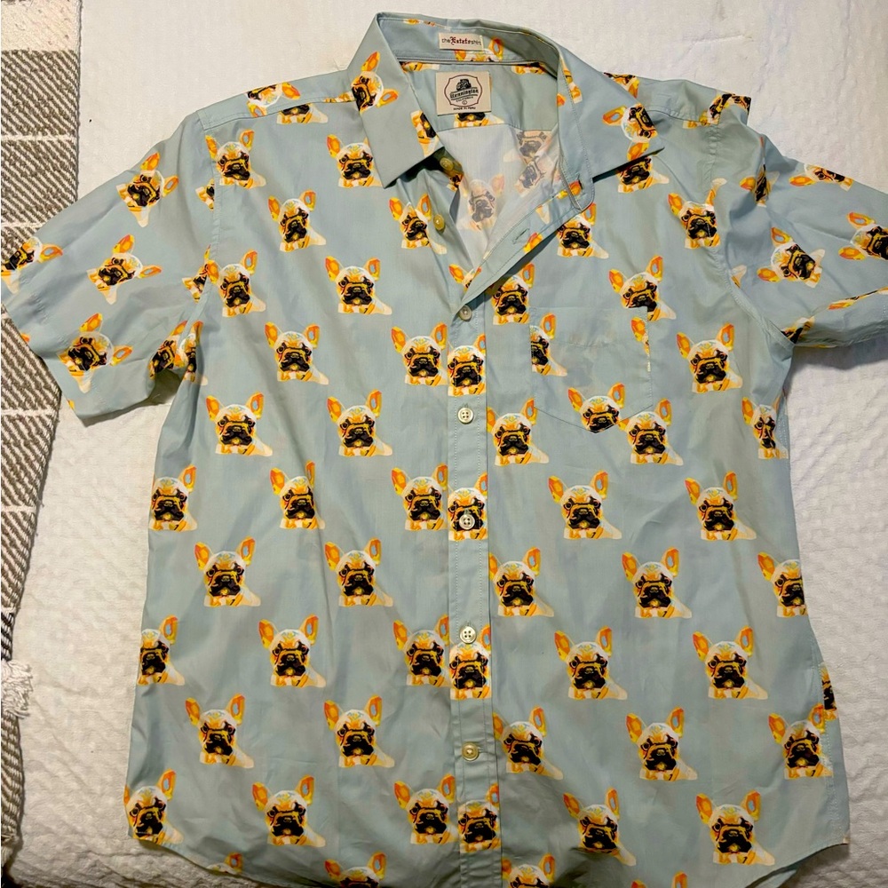 French Bulldog button down shirt